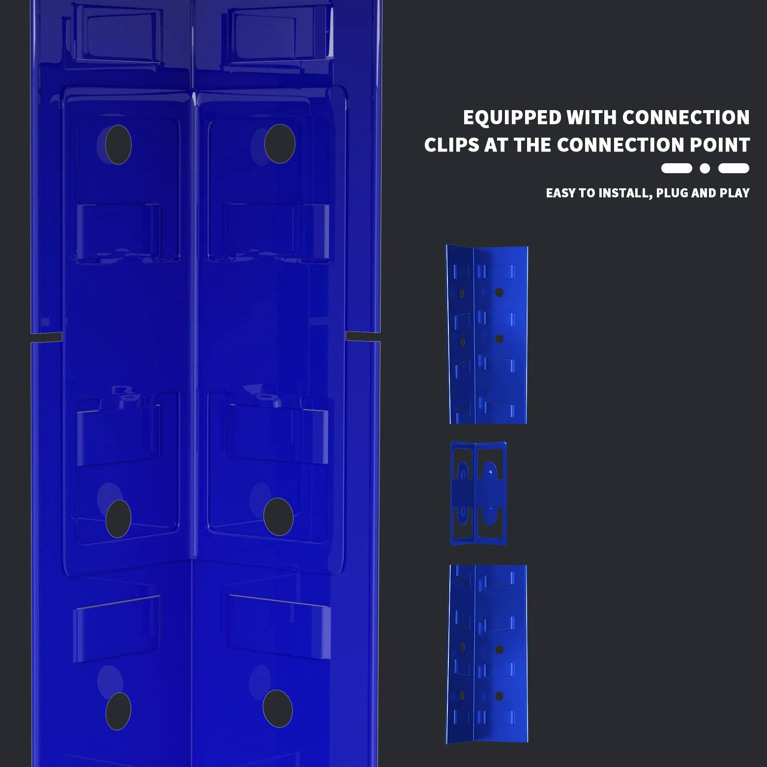 Scaffalatura in metallo, 200 x 100 x 50 cm, con 5 ripiani regolabili, portata fino a 875 kg, design senza bulloni, facile da montare per garage, officina, dispensa, blu