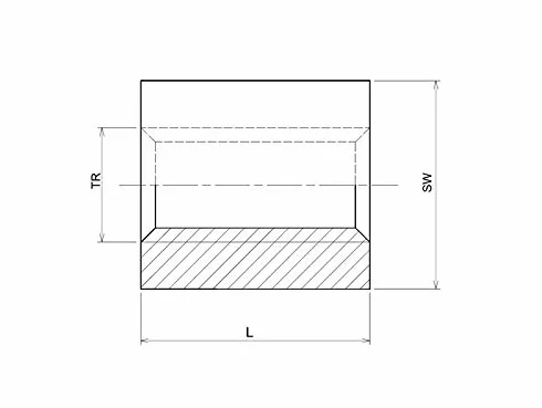Trapezio Discussione Madre 16 X 4 destra acciaio, quadrato sw28l24
