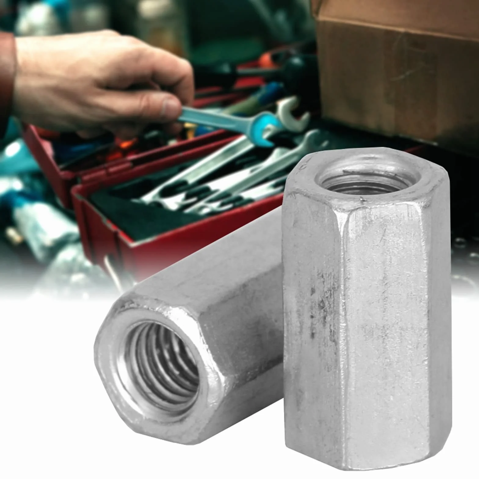 Dado per barra lunga M6 Esagonale Dadi a Manicotto Distanziatore Connessioni Filettate per Industria Macchine