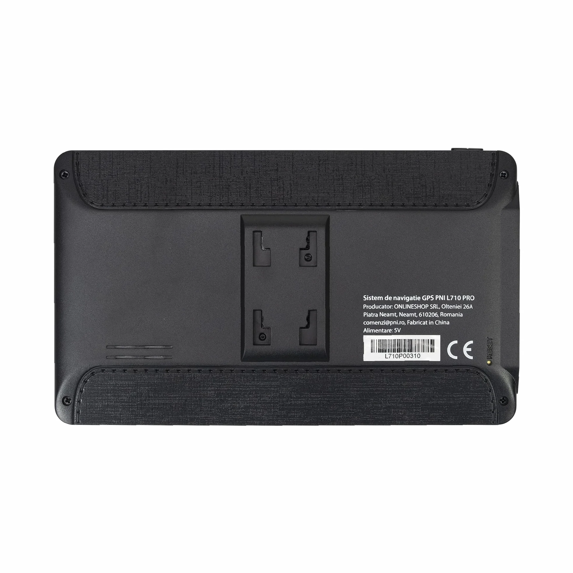 Sistema di navigazione GPS PNI L710 PRO con visiera parasole, 7 pollici, 800 MHz, 256 MB DDR, memoria interna da 16 GB, trasmettitore FM, con due caricatori per auto inclusi