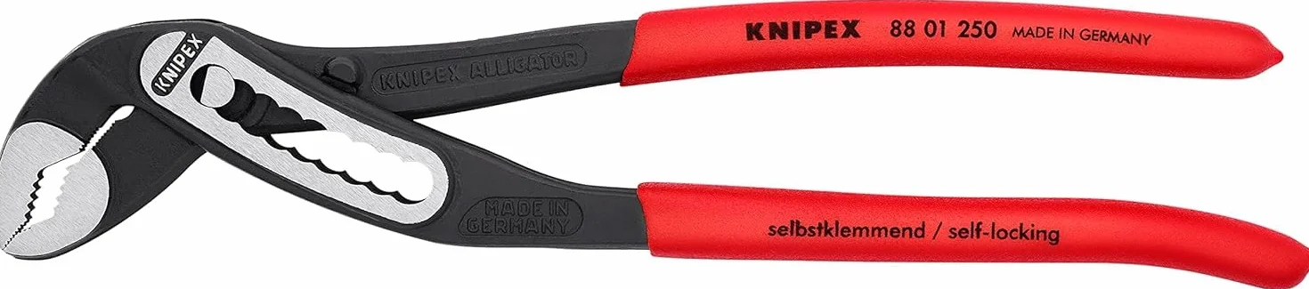 KNIPEX Alligator Pinza regolabile per tubi e dadi Rivestiti in resina sintetica antiscivolo 250 mm, 88 01 250
