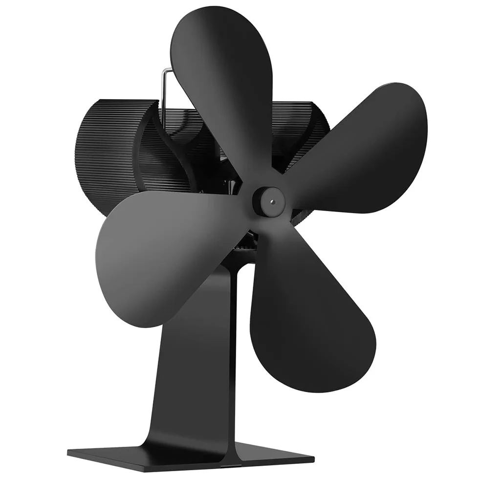 Ventole efficienti di distribuzione del calore del ventilatore del camino domestico a 4 pale