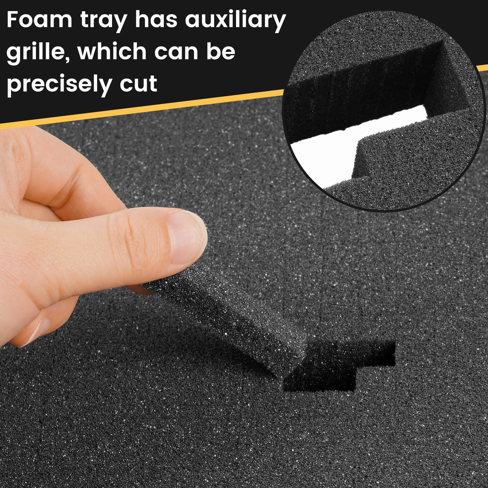 Pameil 4 Pezzi 400 X 300 X 50 mm Gommapiuma A Griglia Valigetta Per Attrezzi Inserto Per Valigia