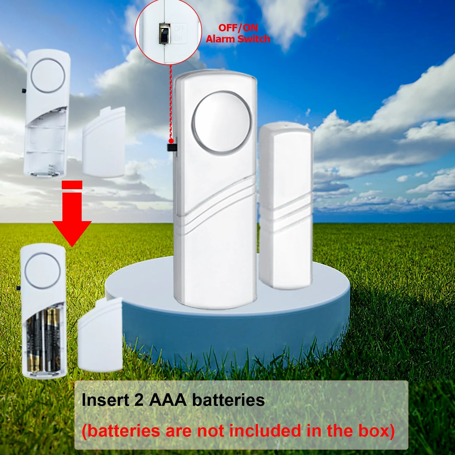 Allarme di sicurezza per porte e finestre, 90 dB, senza fili, con sensore antifurto, per la sicurezza dei bambini, facile installazione, per ufficio, casa, finestra, piscina (confezione da 16)