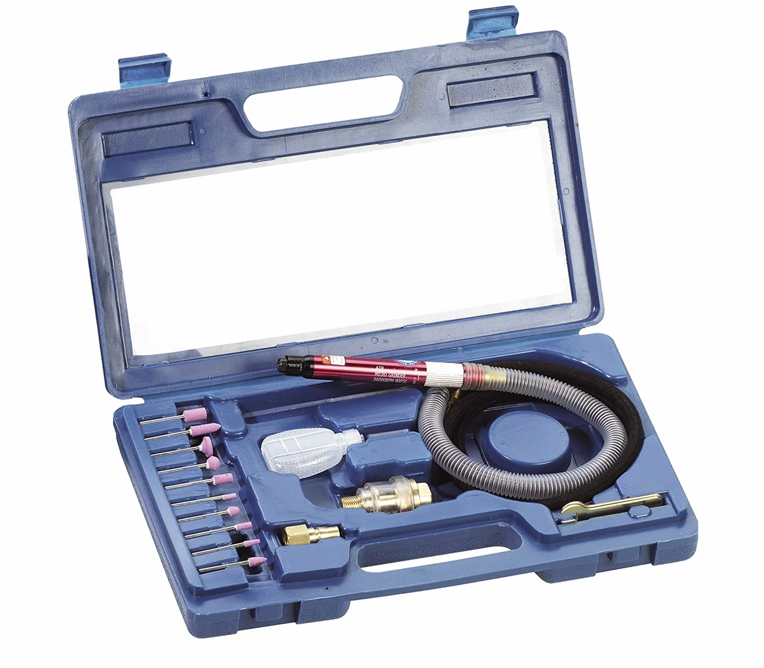 CLICLED Micro Smerigliatrice Aria 1/8 Pollici Penna Pneumatica Rossa 65.000 rpm