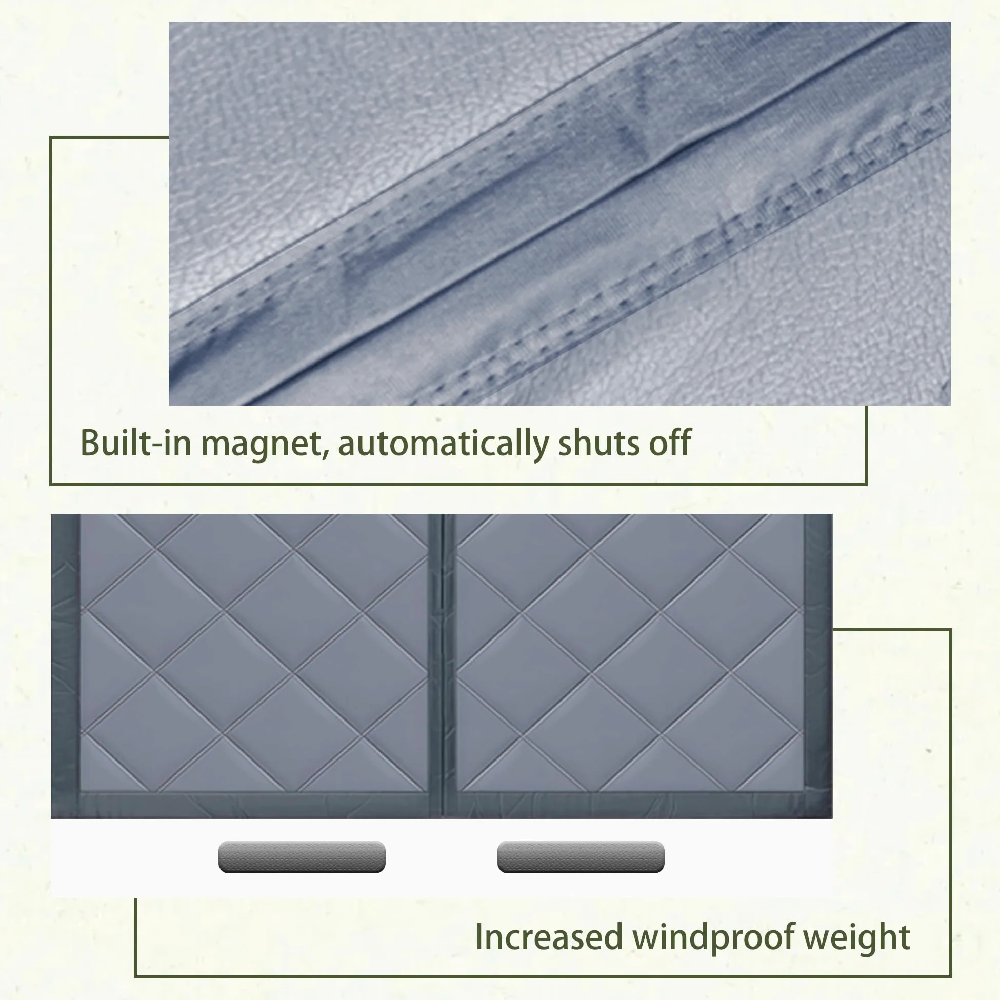 Tenda Termica Isolante 75 x 240 cm Blocca L'Aria Fredda, Riduce Rumore, Risparmio Energetico Tende Termica Magnetica per Porte per Balcone Soggiorno, grigio argento