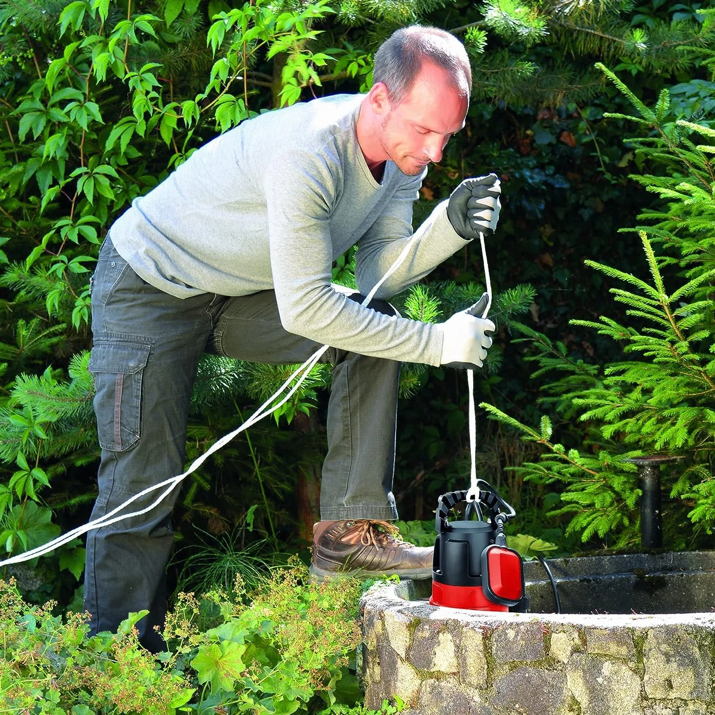 Einhell GC-DP 7835 Pompa acque scure (780 W, portata max 15700 L/h, prevalenza 8 m, immersione max 7 m, corpi estranei fino a 35 mm)