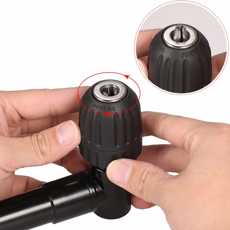 Adattatore per Trapano a Batteria 90 Gradi 0,8-10 Mm Angolo Retto
