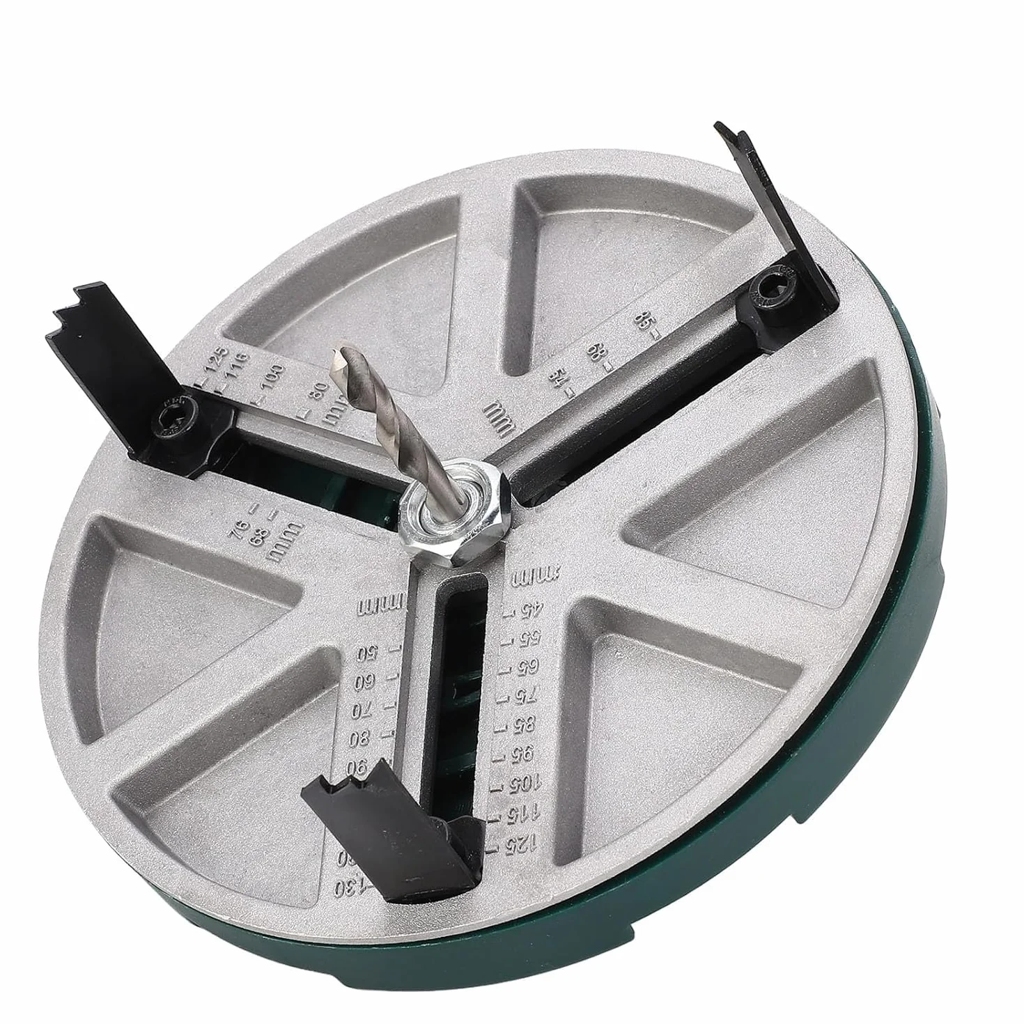 Sega Fresa a Tazza Regolabile 45-130 mm Fresa Circolare per Trapano Punte Intercambiabili Foratura Legno Cartongesso Plastica