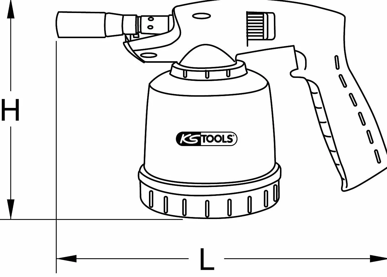KS Tools 903.5901 Saldatore a Cartuccia Universale Plastica