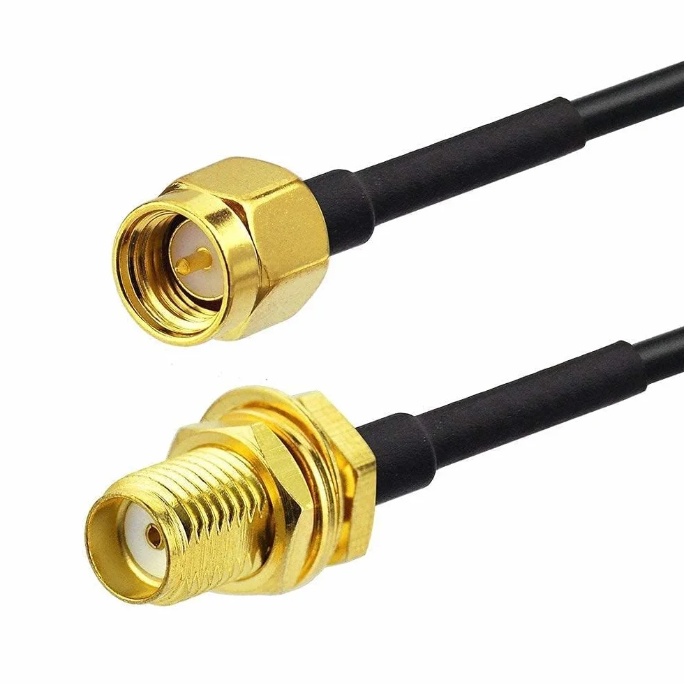 Bingfu Cavo SMA Prolunga Antenna 4G 3 m SMA Maschio a Femmina Montaggio su Paratia RG174 Cavo Coassiale per Modem Router Cellulare 4G 5G LTE Radio Ham Ricevitore RTL SDR Dongle USB, 2 Confezioni