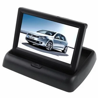Monitor A Scomparsa Da 4.3 Pollici LCD Retrovisore Auto, 2 Canali Di Ingresso Av