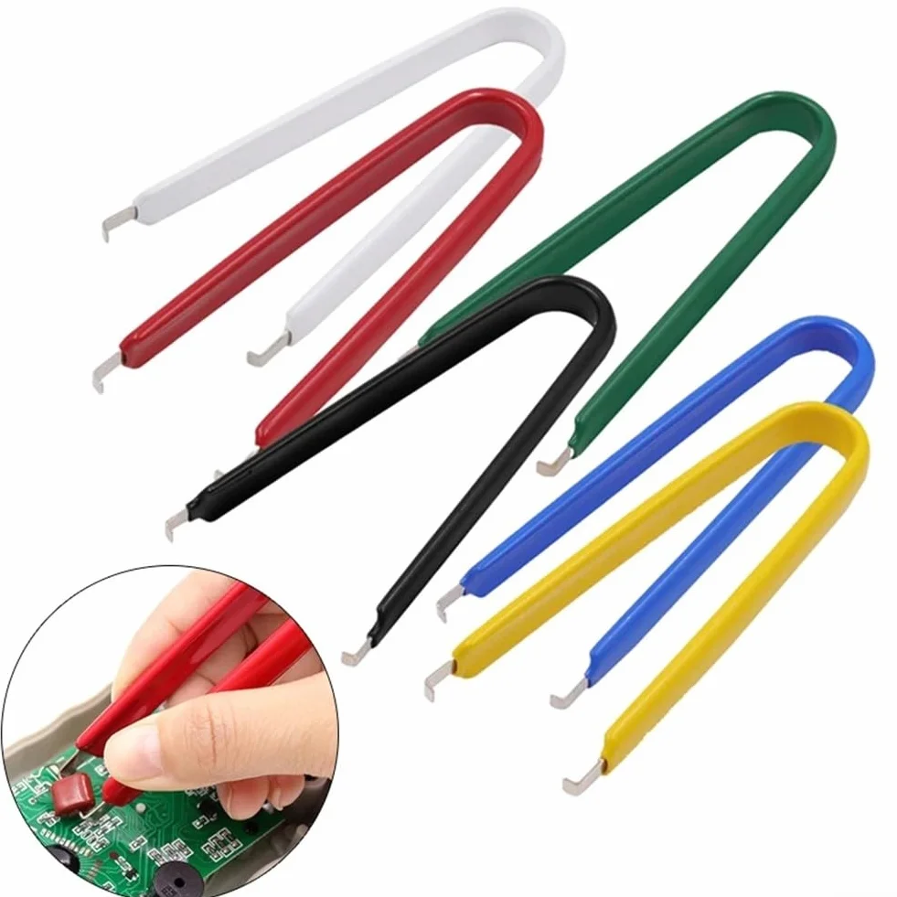 Yuanpgky Set estrattori chip IC piatti tipo U estrattore riparazione circuiti stampati PLCC DIP molla 20-80 pin rosso