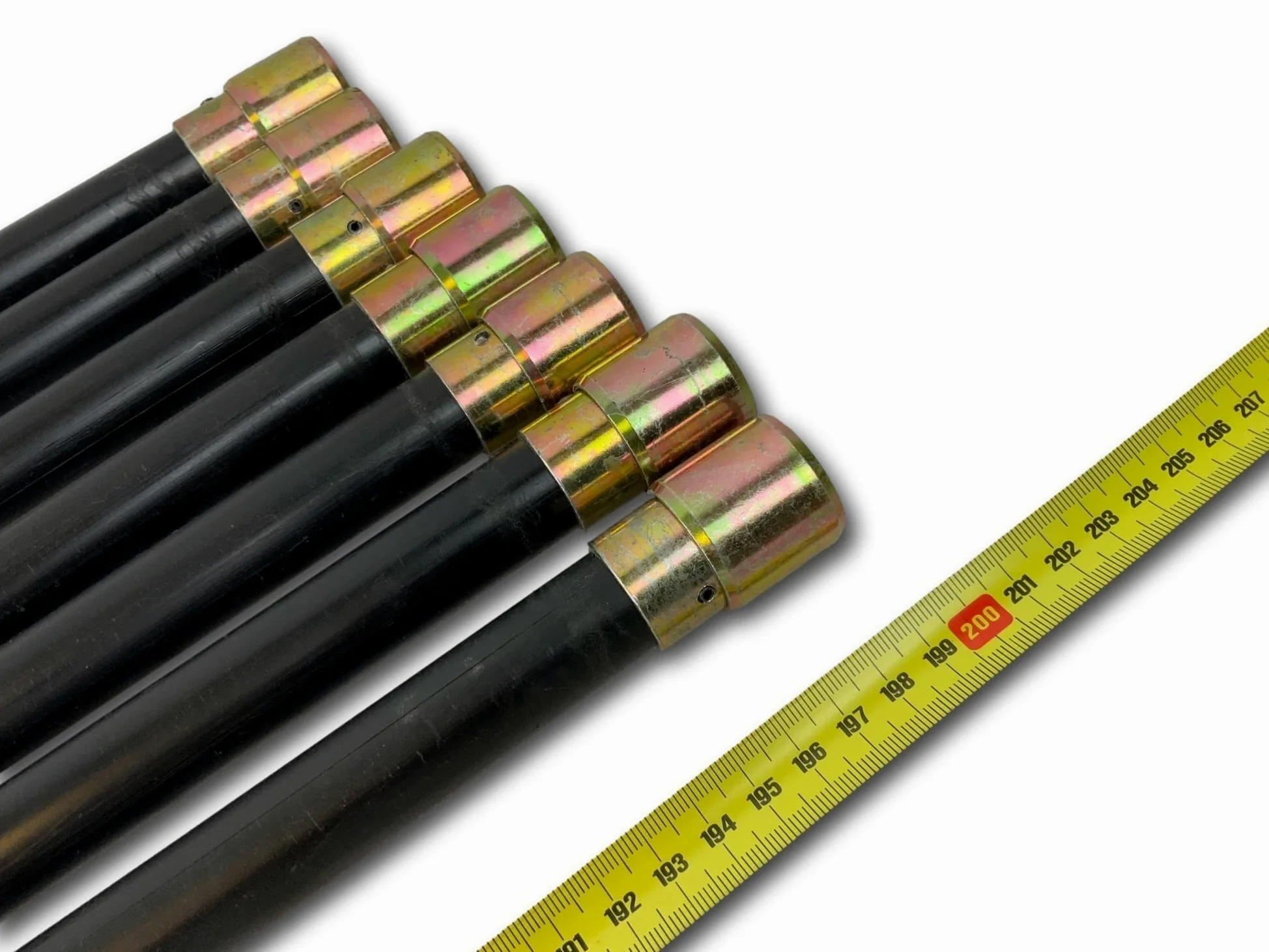 Kibros Kit spazzacamino iper pro intubata scovolo sintetico Ø 150 mm | Scovolo nylon rinforzato, 7 aste piene Ø 20 mm (6×2 m + 1×1 m), 13,25 m, per canne fumarie intubate.