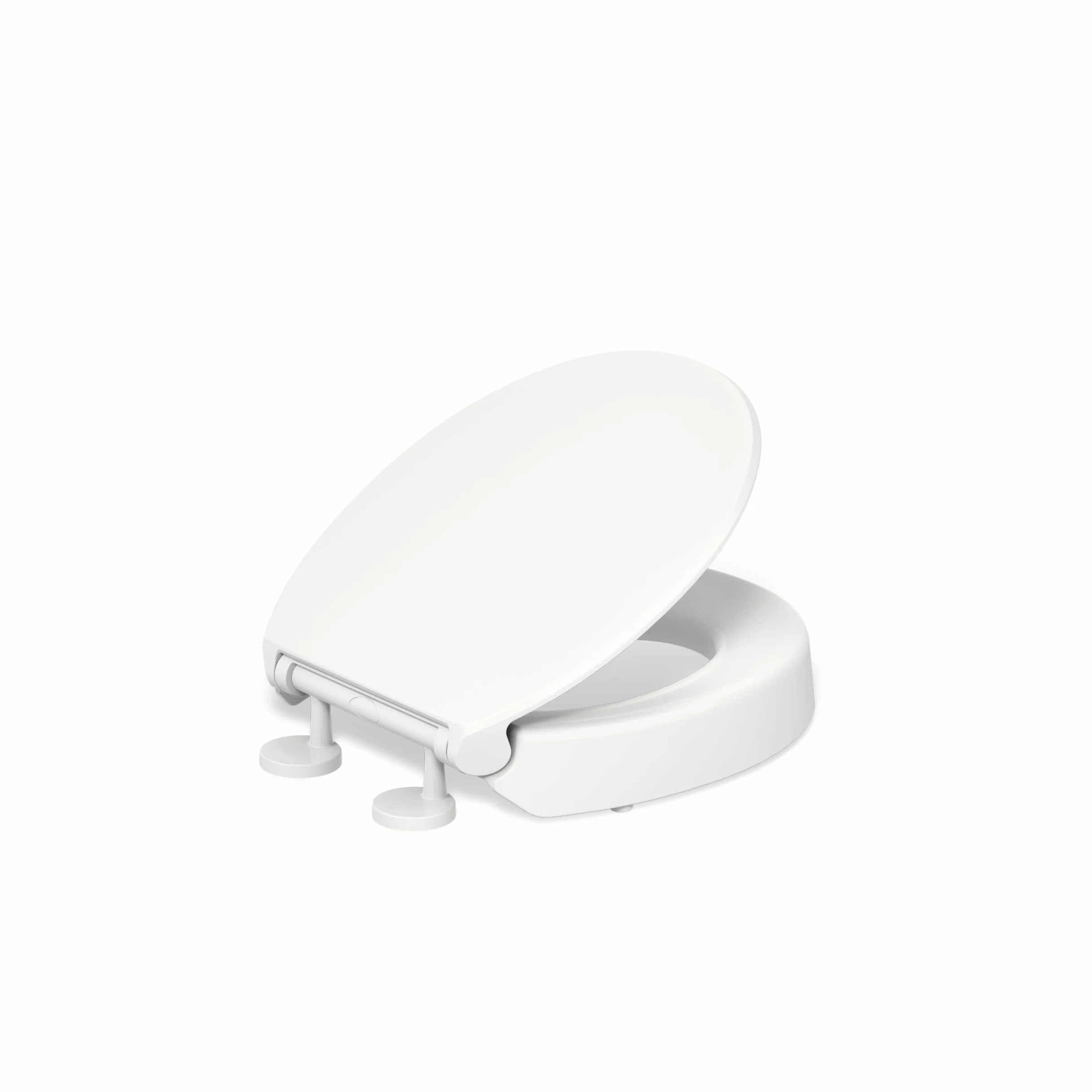 Hyten - Sedile WC rialzato, con chiusura silenziosa, colore: bianco