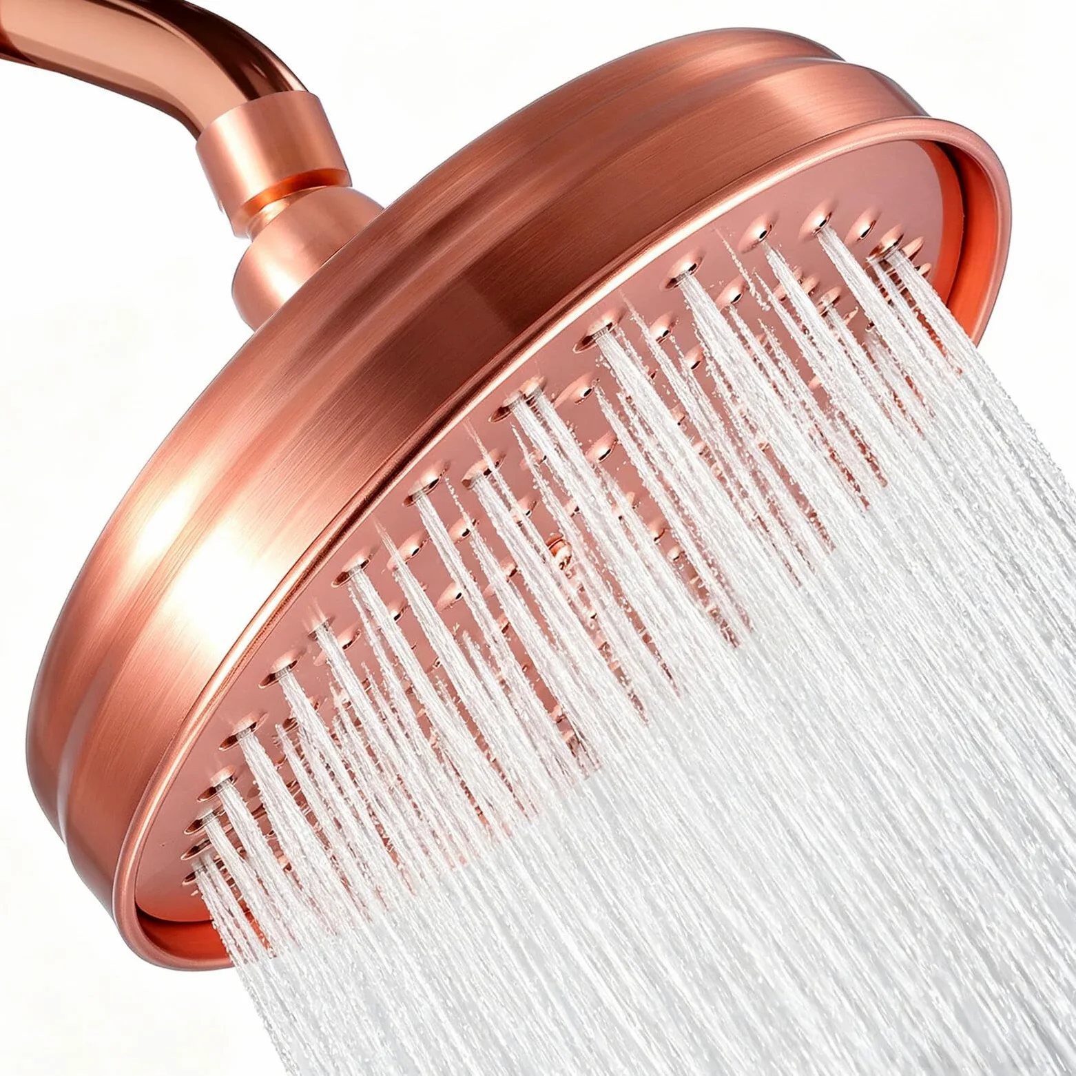 Soffione Doccia in Rame Anticato Ugello a Pioggia, Facile Installazione, Design Moderno per Bagno e Momenti di Bagno Confortevoli