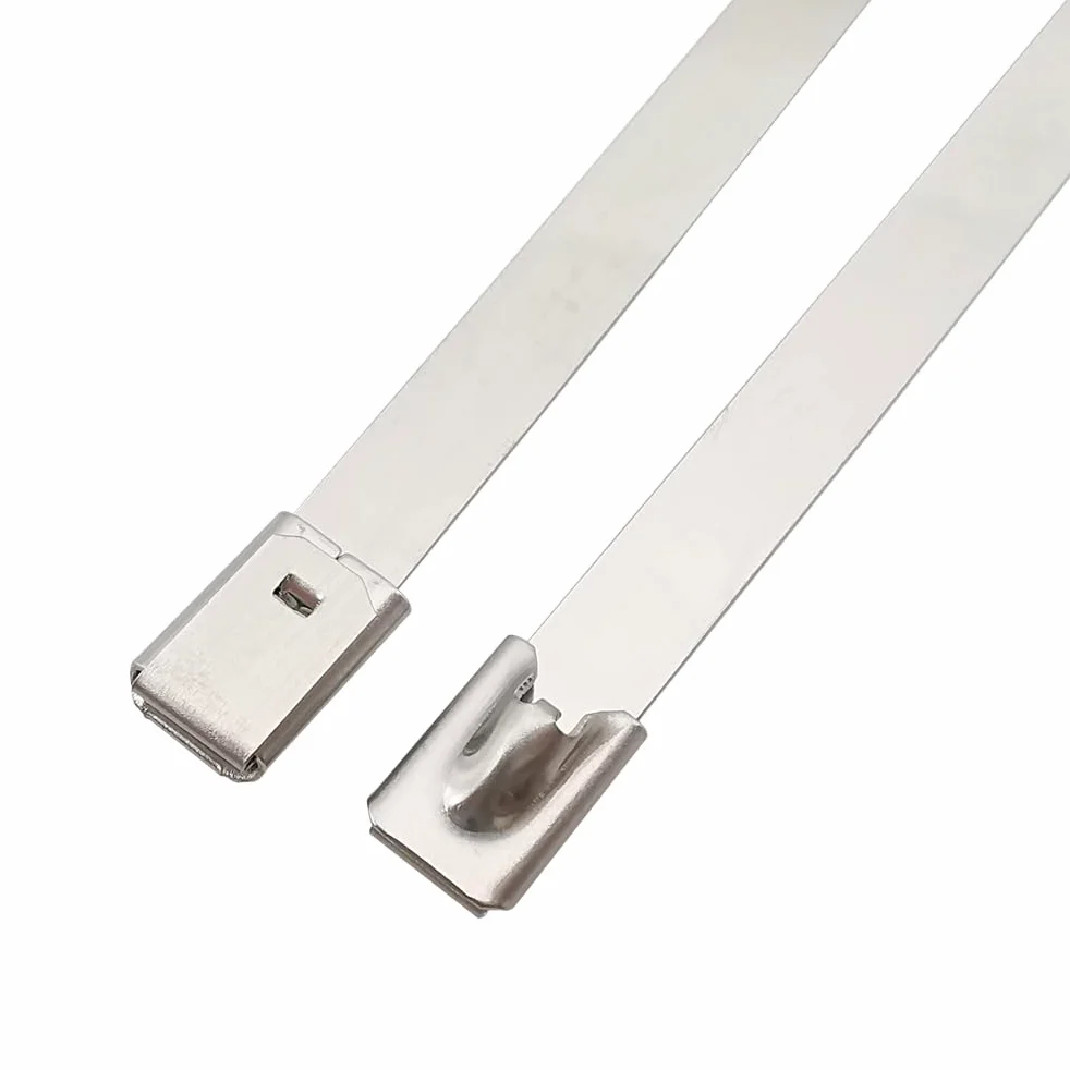 Fascette Fascette fermacavo in acciaio inossidabile da 100 pezzi Larghezza 7,9 mm Fascette con chiusura a filo multiuso in metallo Cinghie con coulisse for interni ed esterni Fascette Cavi(7.9x200mm)