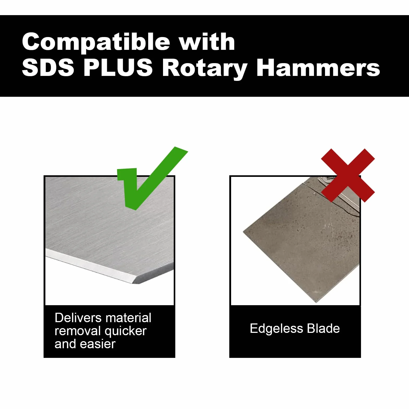 Raschietto per pavimenti SDS Plus 12,7x25,4 cm rimozione piastrelle scalpello trapano percussione