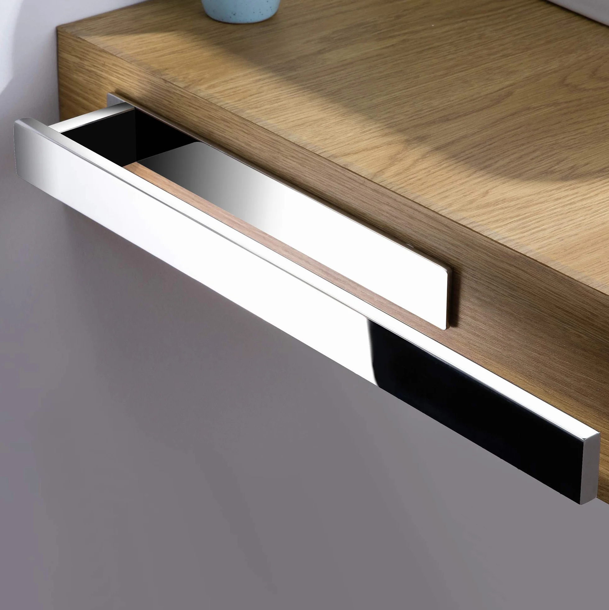 Portasciugamani Bagno Autoadesivo Acciaio Inox Specchio Lucido 39CM