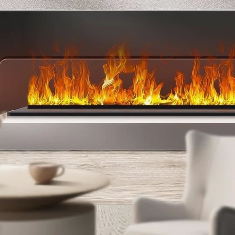 NEBE Camino a Vapore Acqueo Camino elettronico Integrato Nordic 3D Atomization Fireplace Regolabile con Pannello di Controllo e Telecomando Caminetti Elettrici(1000mm)
