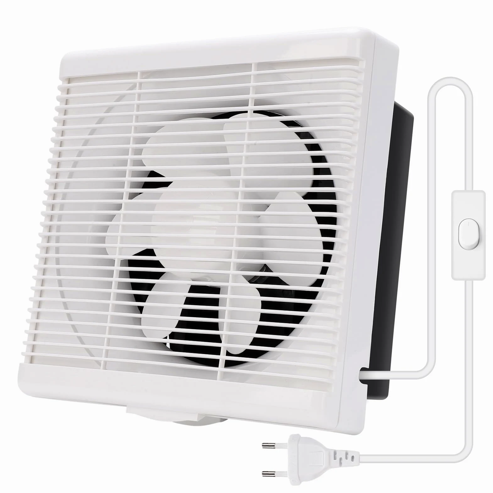 195 mm Aspiratore Da Bagno, Estrattore Ventilazione Con Valvola Di Non Ritorno, Ventola Aspirazione Per Raffreddamento Di Case E Magazzini, Ventilazione, Circolazione Dell'Aria (127CFM)