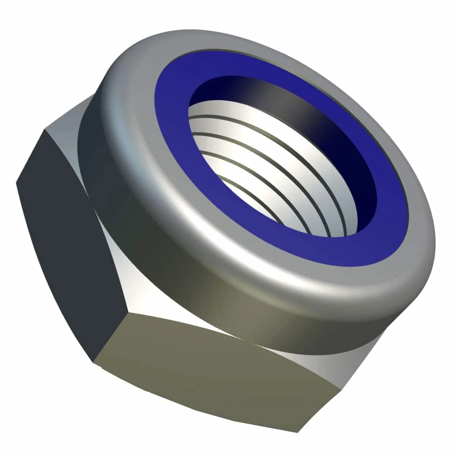 Dado Flangiato Bloccaggio ISO 10511 DIN 985 M6 Acciaio Antisvitamento Autobloccante Con Nylon 25 szt.
