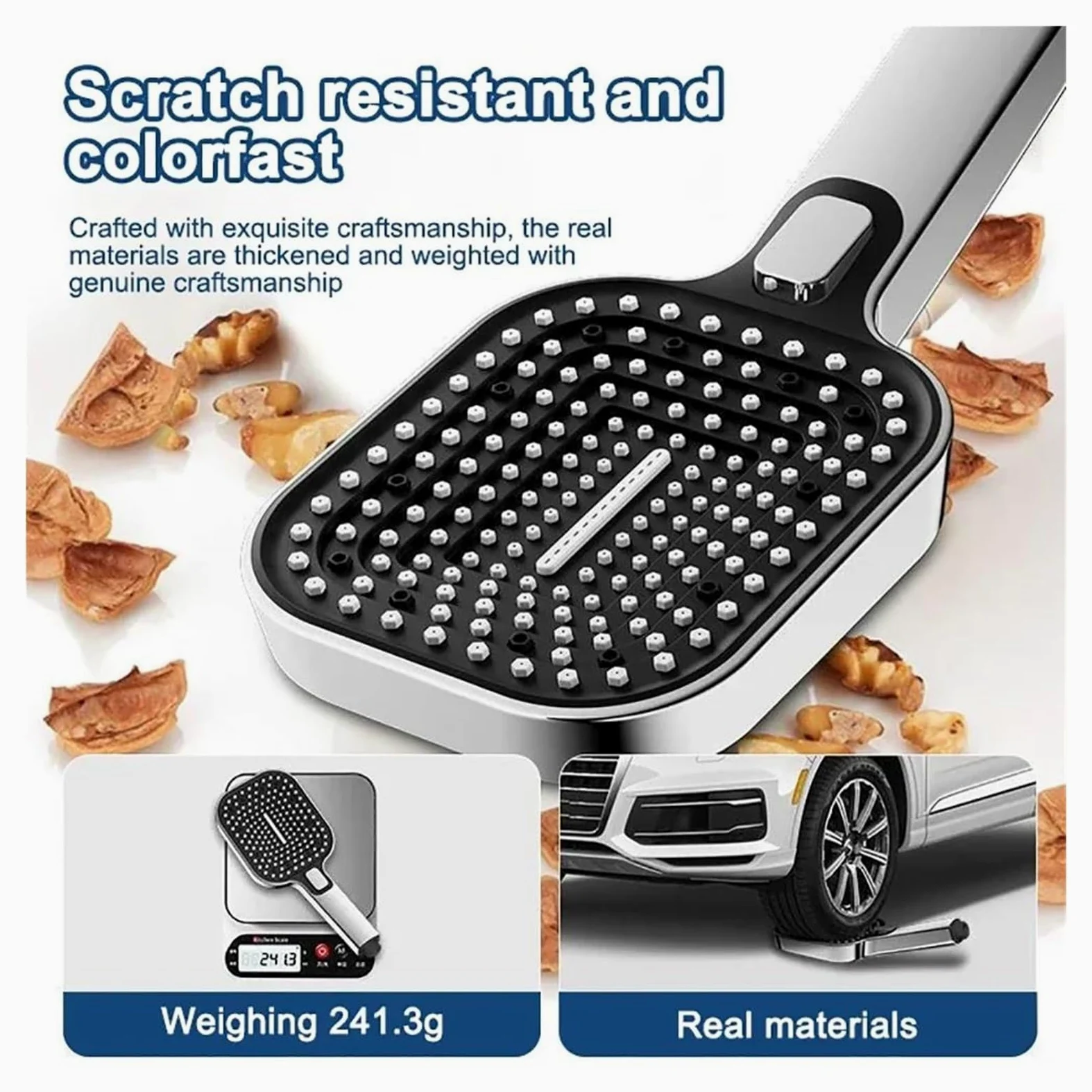 Soffione doccia portatile pressurizzato per il risparmio idrico(SILVER)