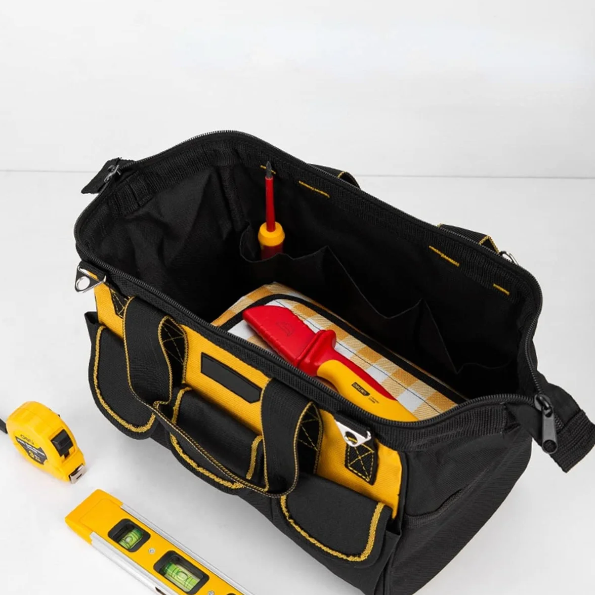 Organizzatore Per Borsa Degli Attrezzi Da 17 Pollici, 43×17×25 Cm, Tracolla Regolabile Organizzatore Per Borsa Degli Attrezzi Per La Casa Fai-da-te E Stoccaggio Dell'attrezzatura Con Tracolla