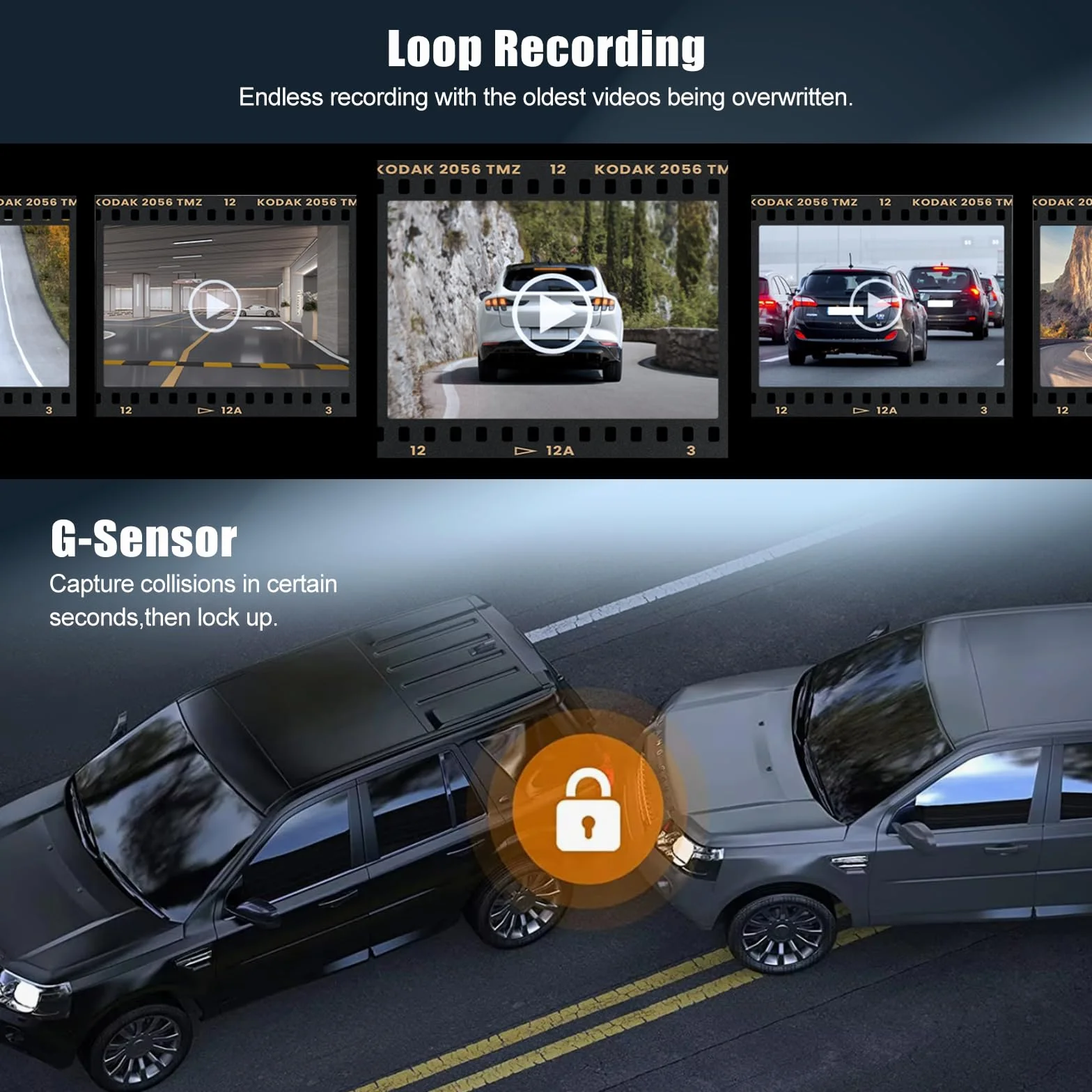 OiLiehu 9,66 Pollici Touchscreen 4K HD Mirror Dashcam con Telecamera Posteriore WiFi Dash Cam per Auto con G-Sensor/WDR/LCA/BSD/Monitor Parcheggio/Registrazione in Loop/Grandangolo 150°/Visione Nott