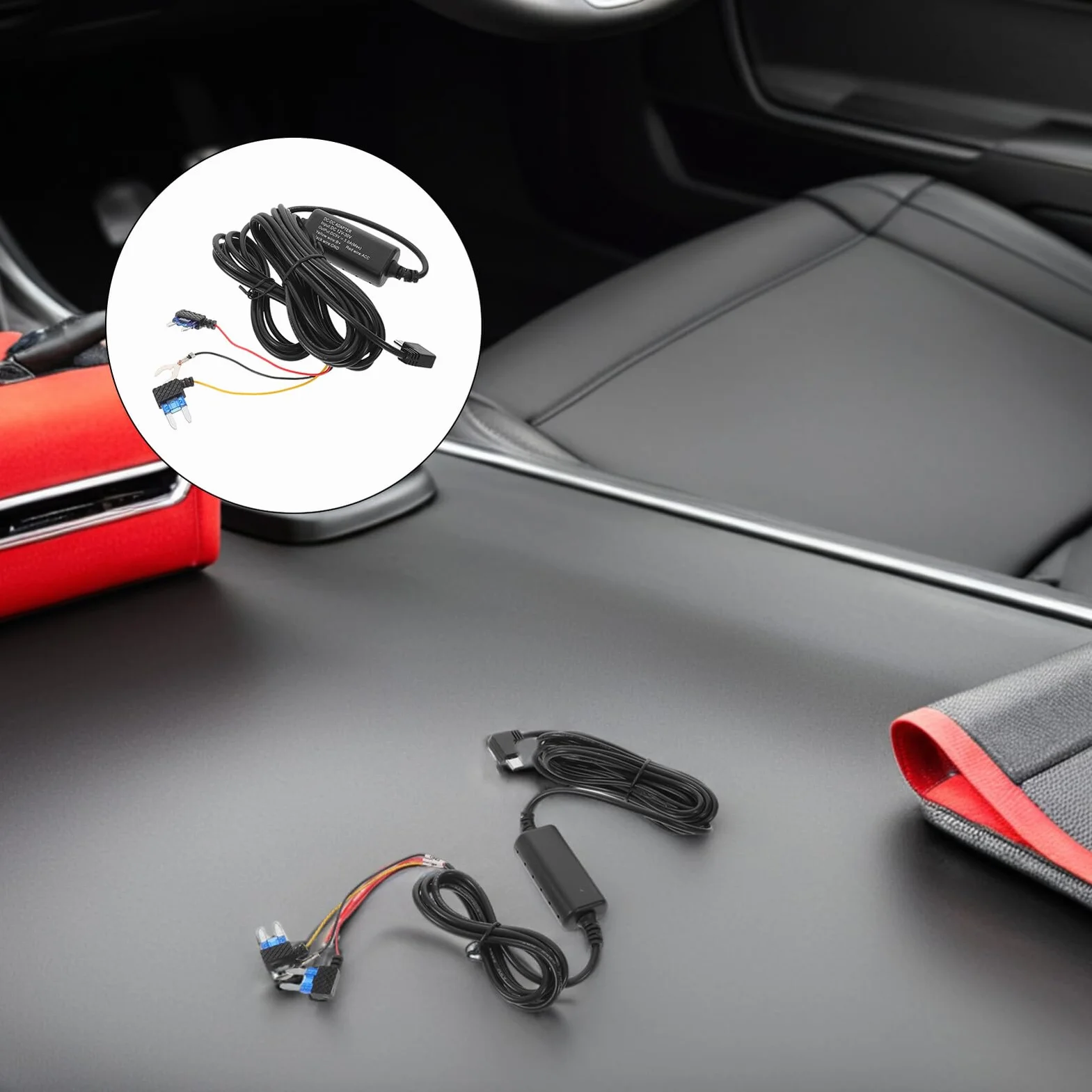 Kit Cablaggio per Dashcam Usb-c a 3 Core, Cavo di Alimentazione Acc per Auto Controllo Automatico, Compatibile Telecamera da Cruscotto, Alimentazione Stabile per Uso in Viaggio