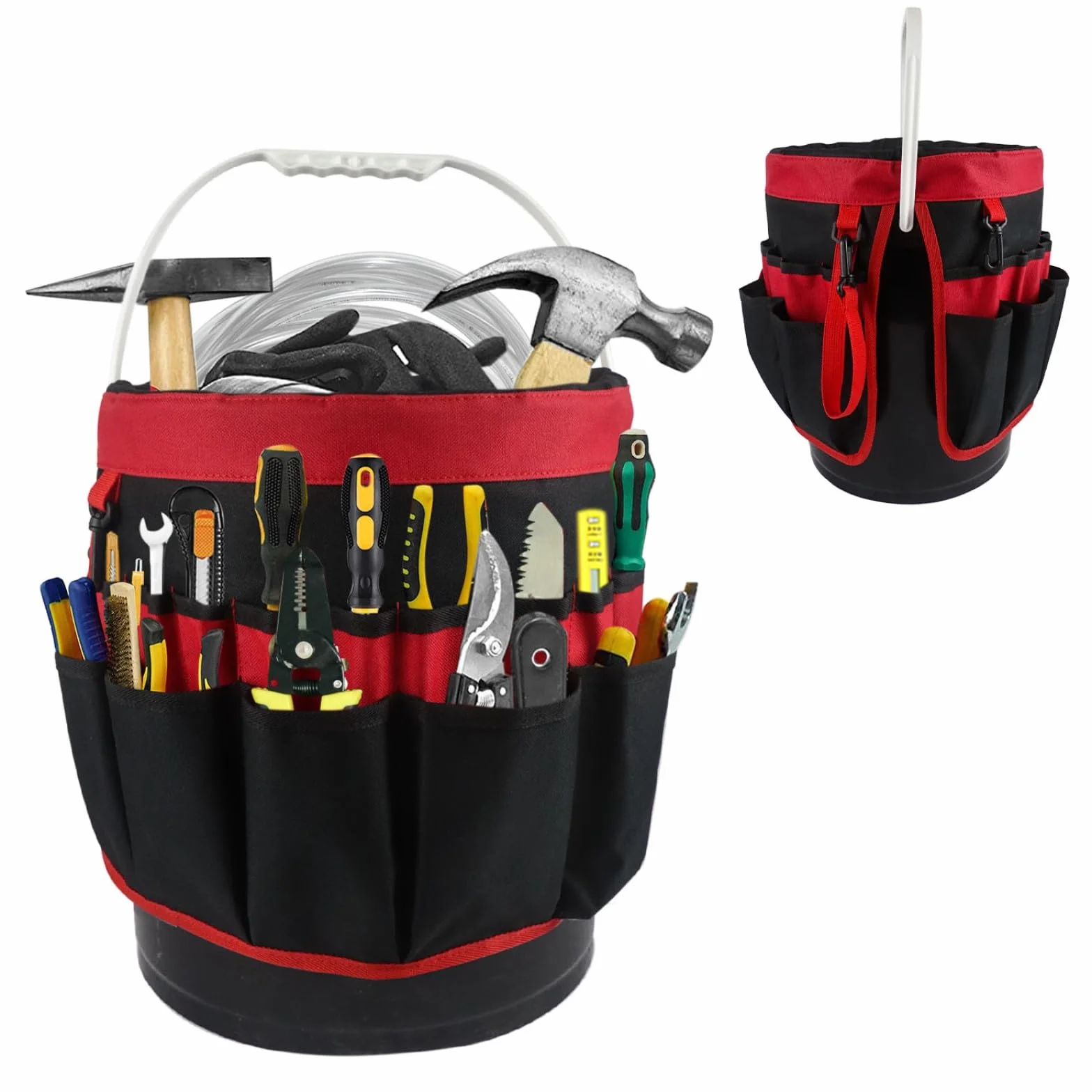 Secchiello per Attrezzi Borsa, Utensili Secchio Organizer, Secchio Tela Porta Utensile e Organizzatore, Organizer per Attrezzi Secchio per Attrezzi, Borsa Porta Attrezzi, Custodia per elettricista
