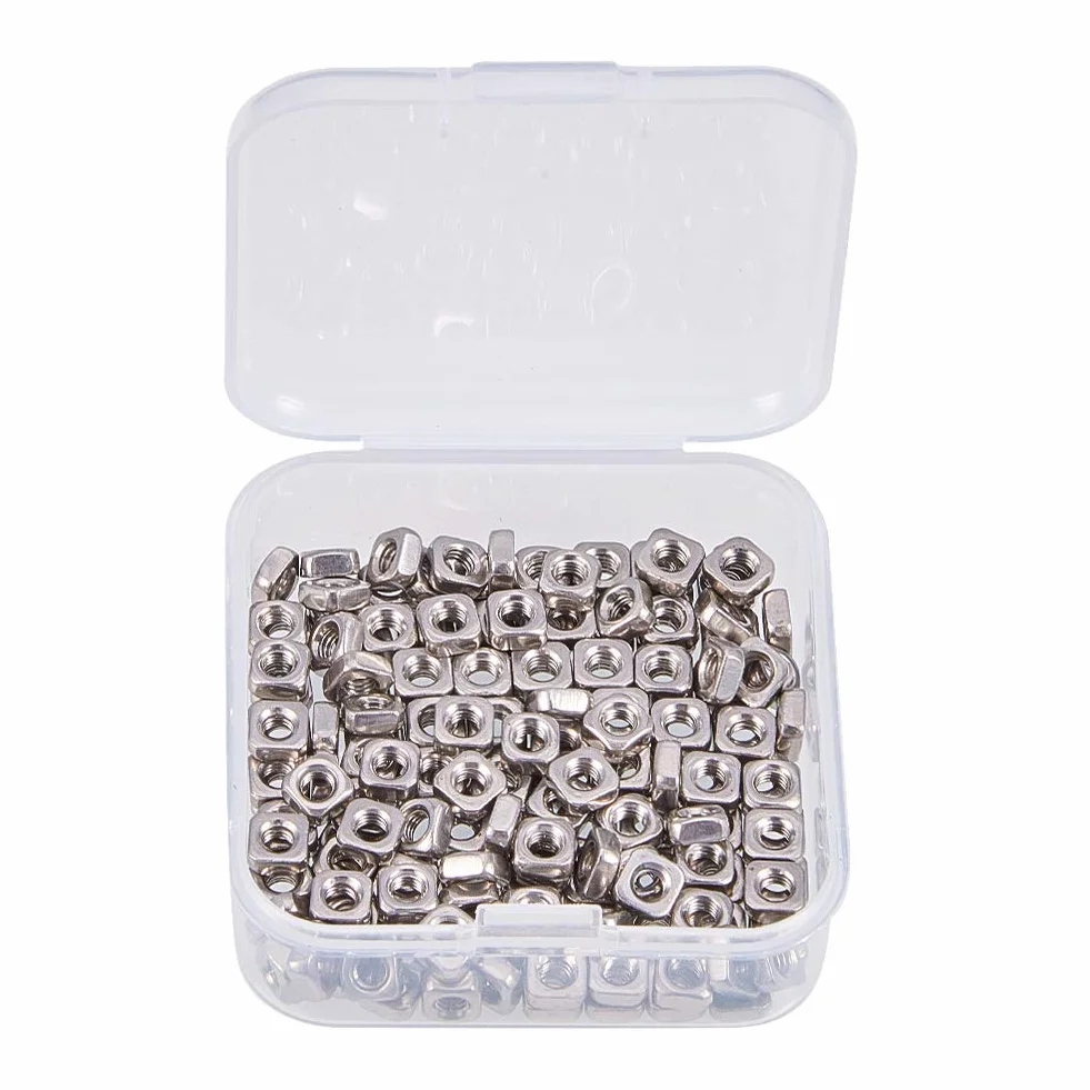 INCREWAY 200 dadi quadrati M3 3 mm acciaio inox dadi filettati per macchine fissaggio