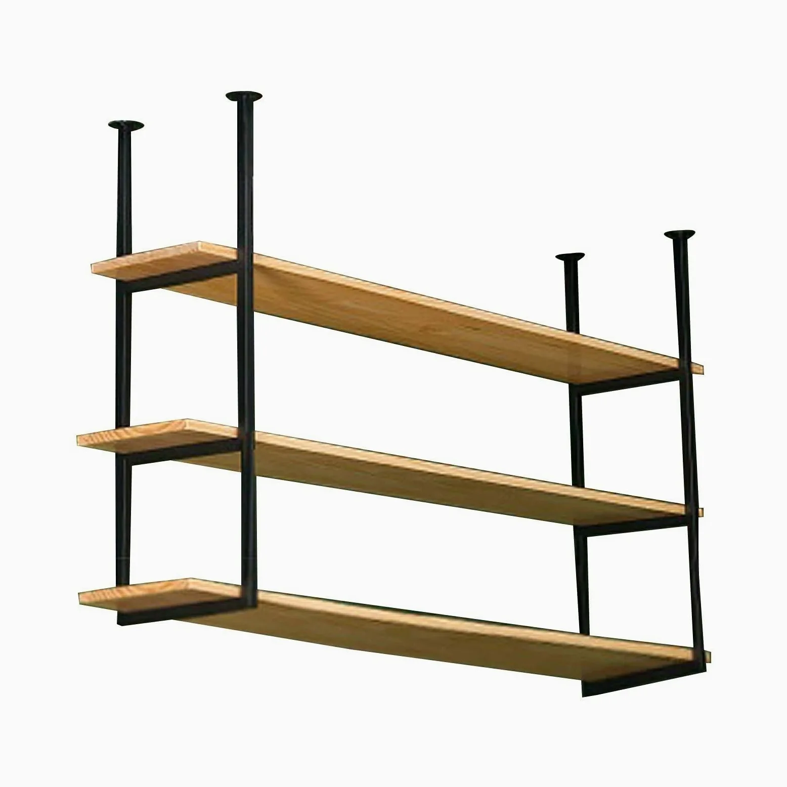Scaffali Sospesi A 3 Strati - Scaffale Decorativo Per Portabottiglie A Soffitto - Scaffale Sospeso In Legno Massello In Ferro Retrò, Scaffale Per La Decorazione Della Casa ( Size : 100*30*120cm )