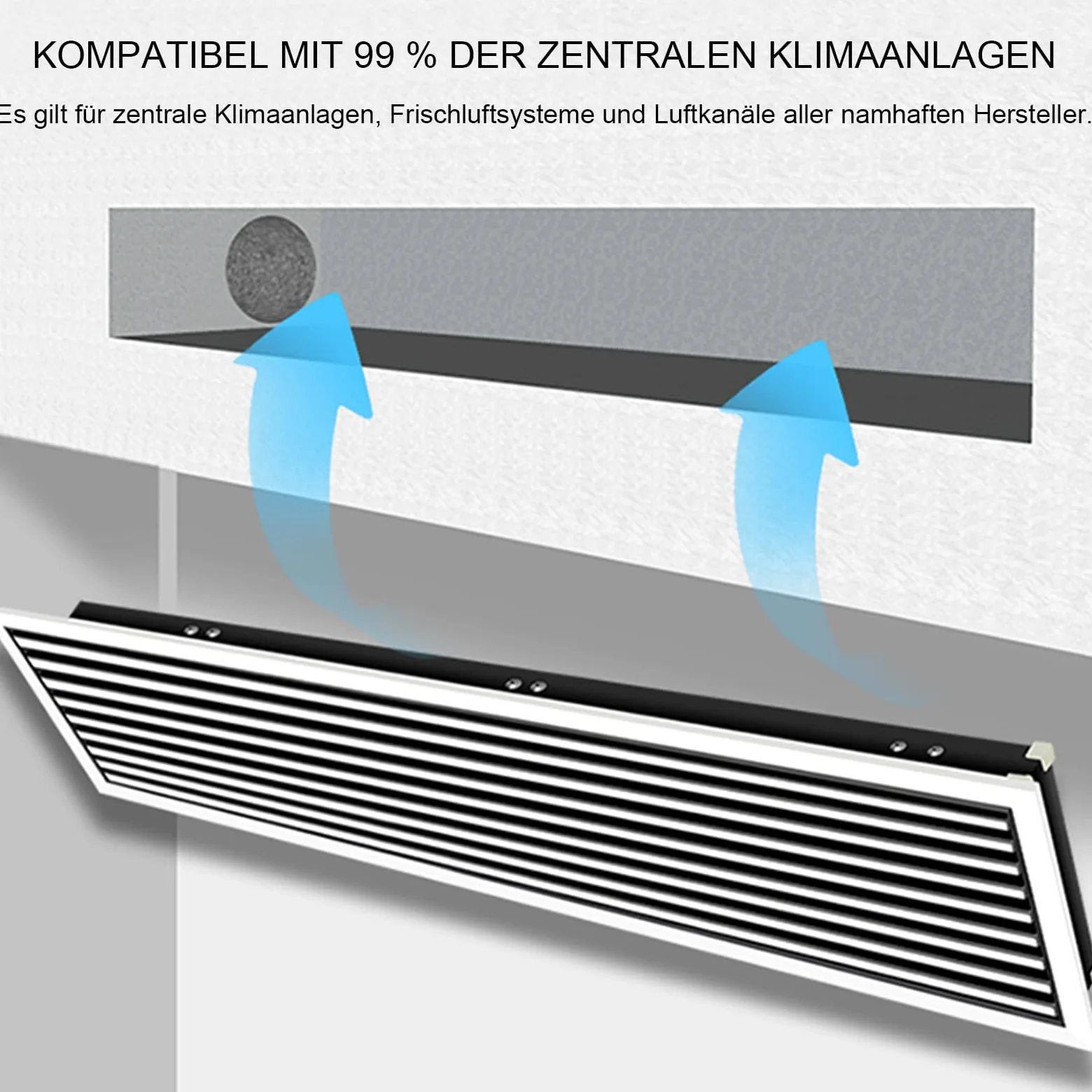 Griglia di ventilazione centrale per aria condizionata in ABS con alimentazione dell'aria regolabile, ideale per bagno di casa e ufficio