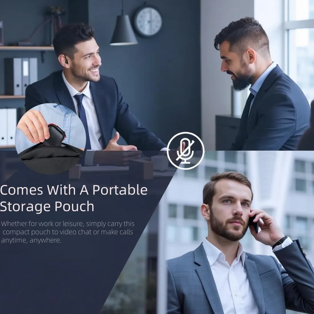 Cuffie Bluetooth 5.4, Auricolare Mani Libere con 22 Ore di Autonomia, Microfono con Cancellazione Rumore, IPX4, Auricolare Bluetooth Singolo per Ufficio, Lavoro, Guida e Sport