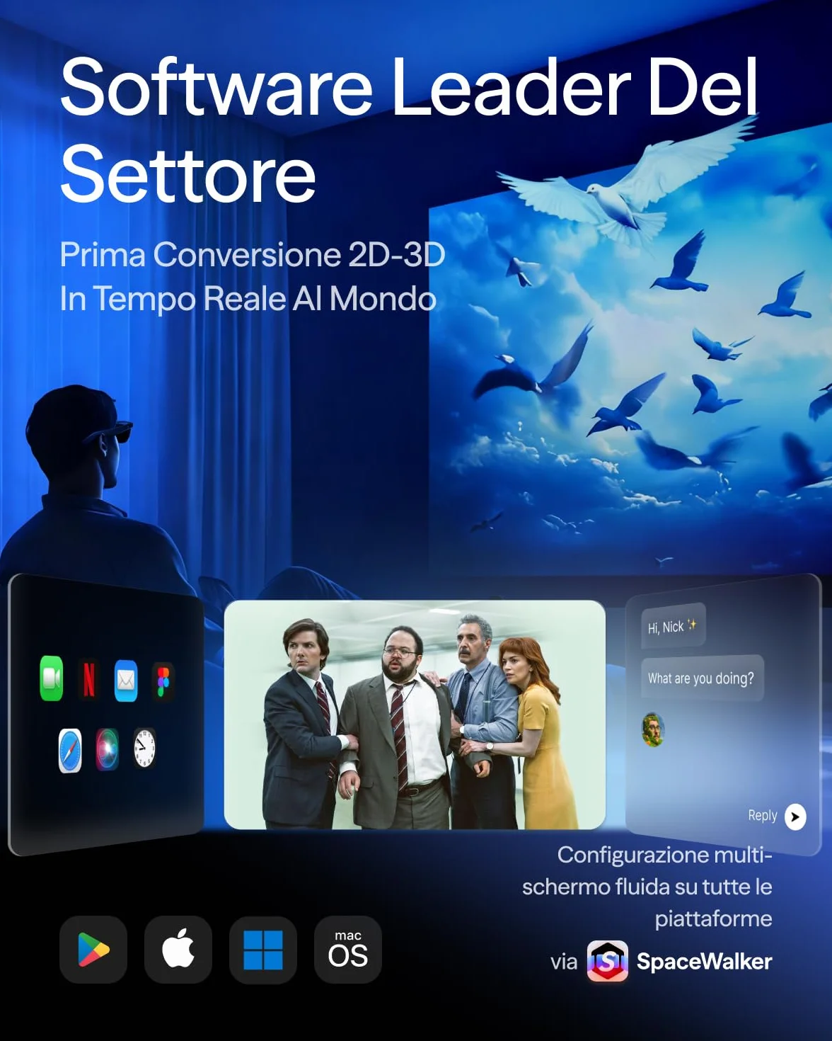 VITURE Beast Occhiali XR, 174” 1200p 58° FOV, VisionPair™ 3DoF Integrato, Oscuramento Dinamico, HARMAN Audio, Occhiali AR per iPhone/Android/Mac/PC/Switch 2 – I Più Grandi, Luminosi e Intelligenti