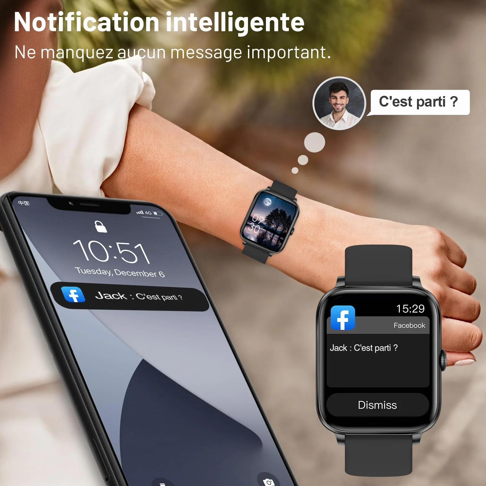 Smartwatch Uomo Donna, 1.85" Orologio Smartwatch con Effettua/Risposta Chiamate, 130+ Sportive Smart Watch con Contapassi/SpO2/Cardiofrequenzimetro, Impermeabil IP68 per iOS Android Atro
