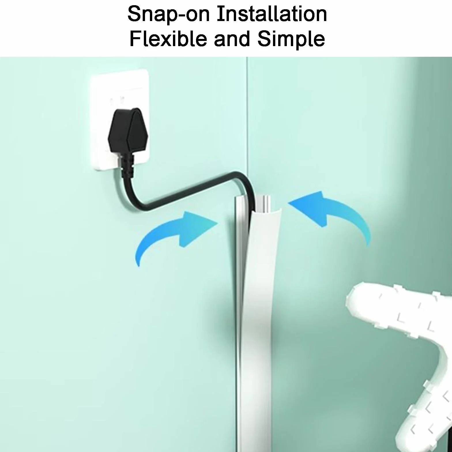 Passacavi Pavimento Angolare 100 cm, Canalina Passacavi Muro, Nascondicavo PVC Autoadesivo Marrone 32mm