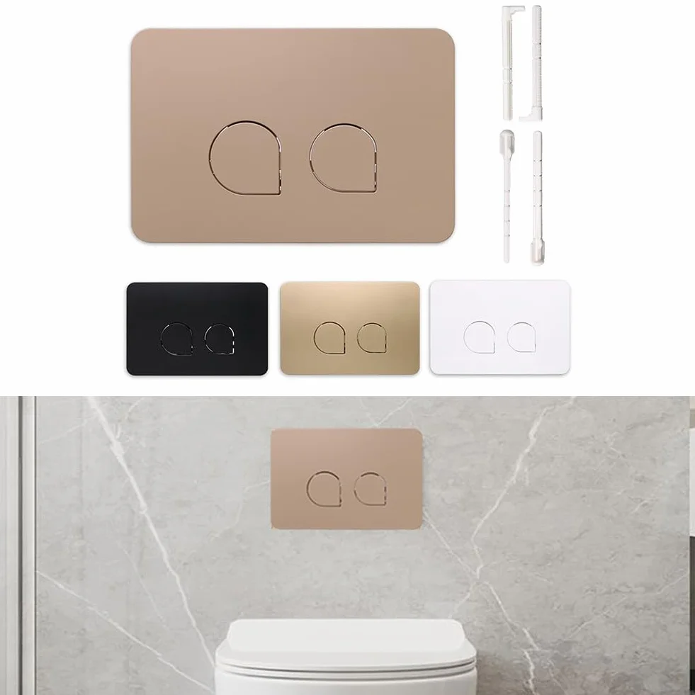 Piastra di scarico WC a doppio scarico con due pulsanti, adatta per Geberit UP300 UP320 e Sigm-Series 01/10/20/21/30/50/60, pannello cisterna per arredamento moderno del bagno (bianco)