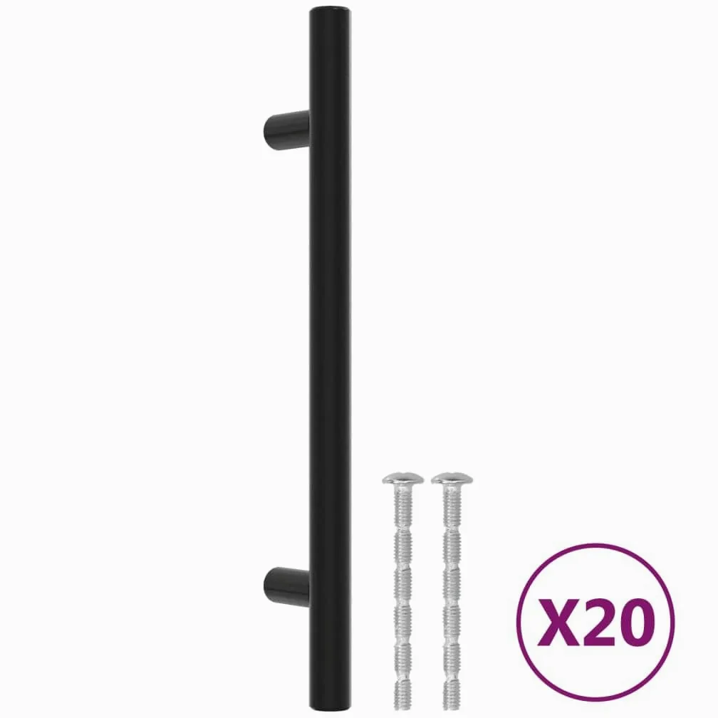 Maniglie per Mobili 20 pz Nere 128 mm in Acciaio Inox,Maniglie Moderne,Maniglie Cassetti,Maniglie per Mobili-3203605