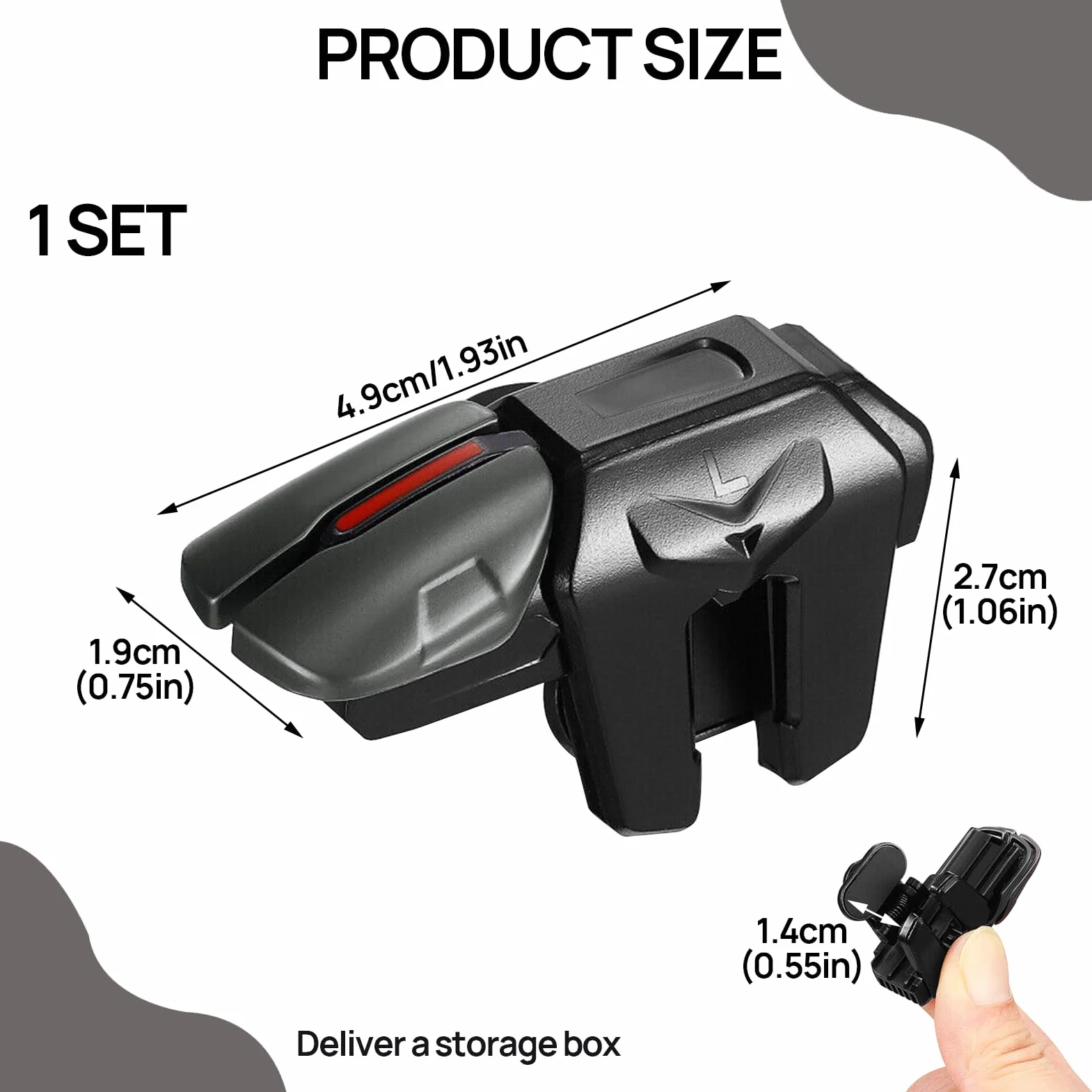 DONOONIS Joystick per Telefono, Triggers 6 Dita per iPhone e Android, Grilletti L1R1 L2R2 Rapid-Fire per PUBG, Tiro Veloce Smartphone Mobile Gamepad