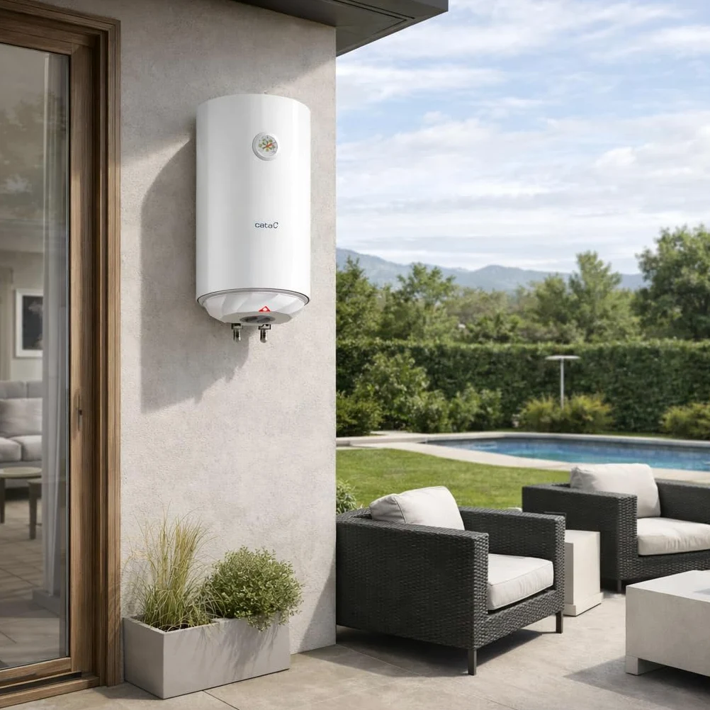 CATA CTR-30-M Scaldabagno elettrico Capacità 30 litri Potenza 1.500 W Sistema di superisolamento Modalità ECO intelligente Materiale acciaio rivestito di smalto titanio vetrificato