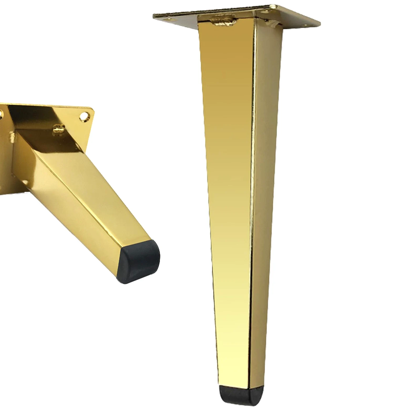 Generico Gambe per Mobili Oro 20 cm 4 Pezzi Supporto Piedini da Tavolo Dorati Superficie in Ferro Galvanizzato Piedini per Divano Altezza: 13-20 cm Piedini per Mobile 20 cm/7,9"