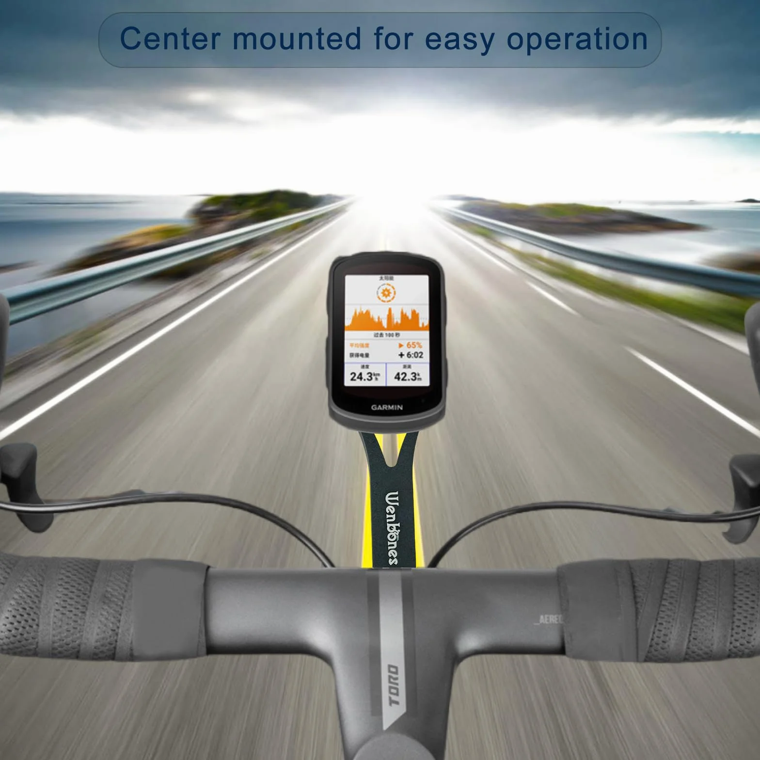 Supporto Integrato Ciclocomputer, Supporto Computer da Manubrio Lega Alluminio, Supporto per Computer da Ciclismo per Bici per Garmi Edge, Wahoo, Cateye, Bryton, GoPro