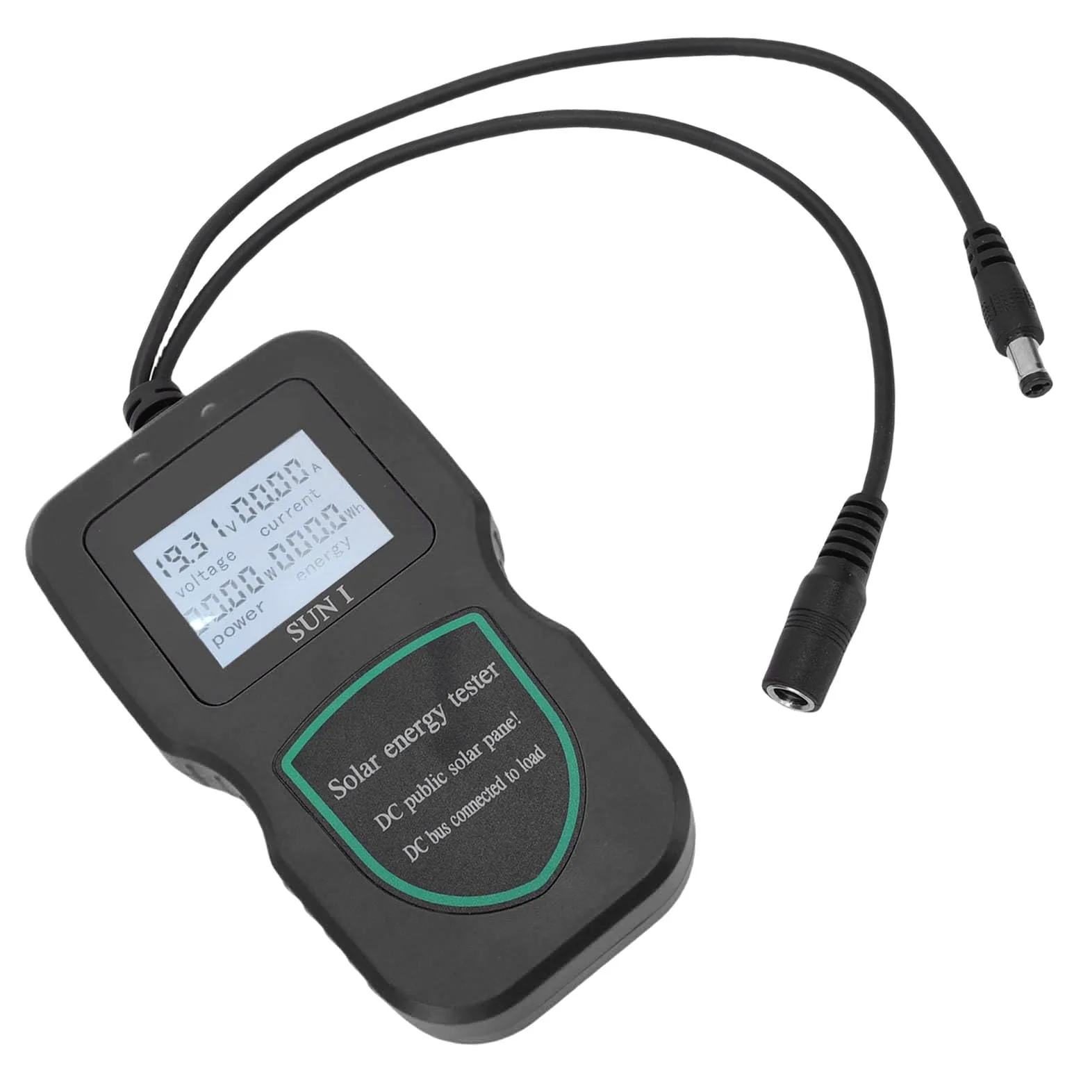 Tester per Pannelli Solari, Materiale ABS, Multimetro MPPT Ad Alta Precisione per Test di Pannelli Solari Fotovoltaici, Ampio Schermo LCD per Professionisti e Appassionati (BLACK)
