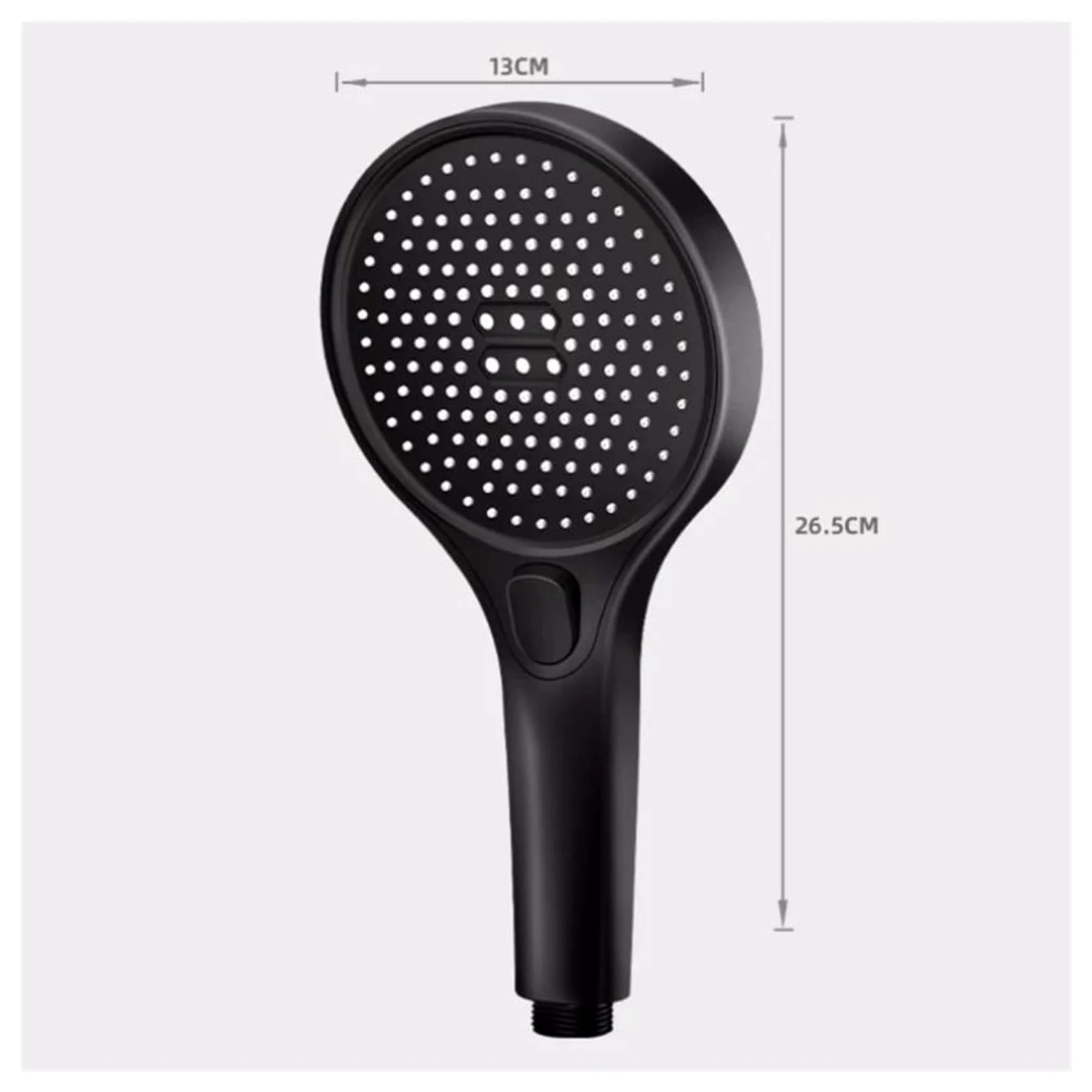 Ugello per rubinetto doccia a pioggia con soffione grande da 13 cm, 3 modalità, pressione regolabile, risparmio idrico(Grey)