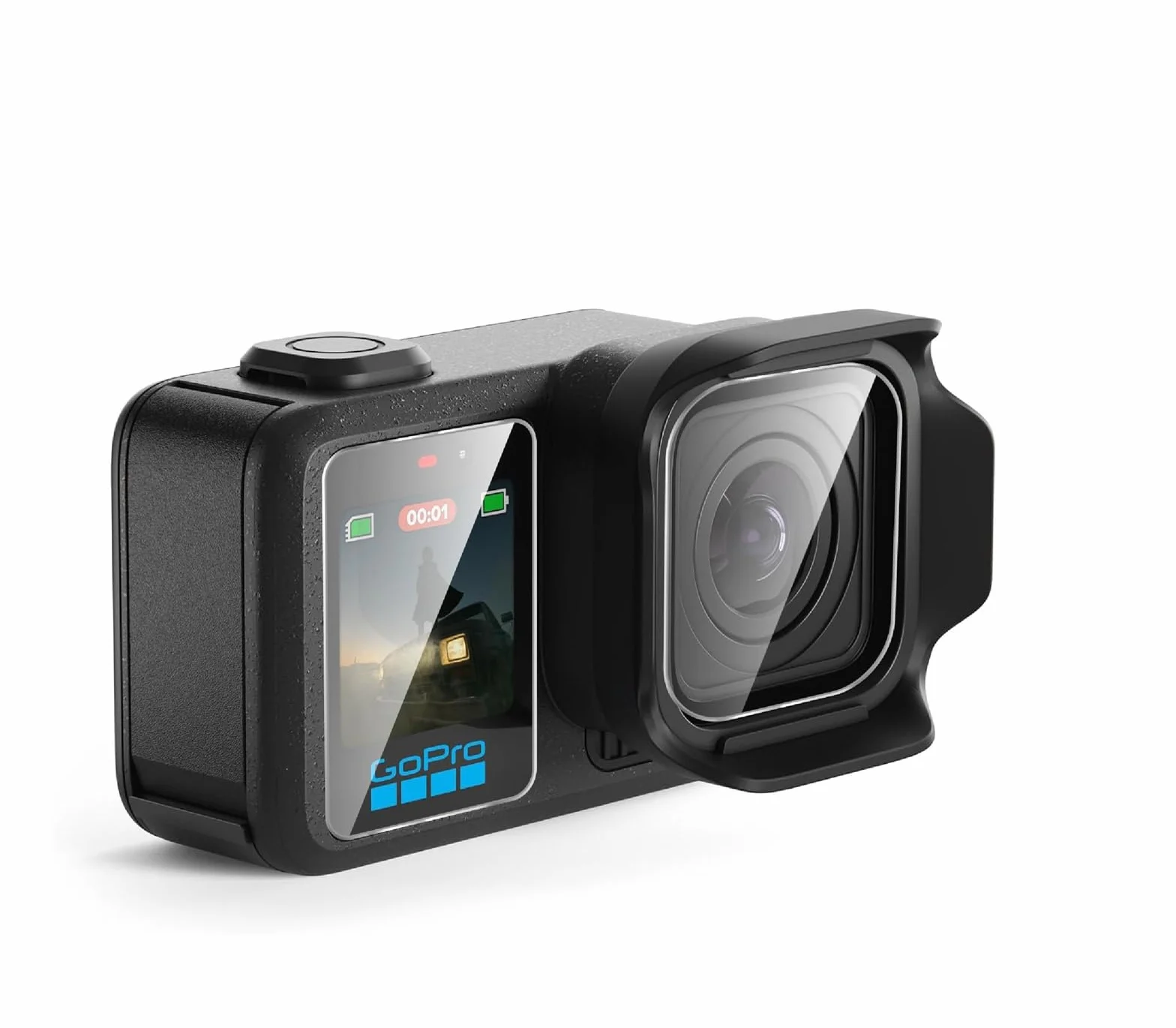 GIOPUEY Vetro Temperato Compatibile con GoPro Mission 1 PRO, 4 Pezzi Pellicola Prottetiva e 2 Pezzi Pellicola Fotocamera, HD, Resistente ai Graffi, Senza Bolle (Transparent)