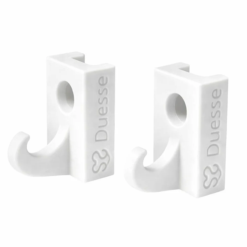 Duesse Ganci per Zanzariere Scorrevoli Laterali Alta Resistenza Bianco Naturale Set da 2 Pezzi Compatibili con Sistemi IRS