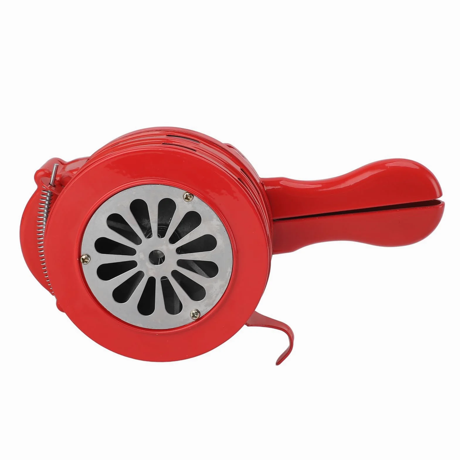 VGEBY Sirena a Manovella da 110 DB Dispositivo di Allarme di Emergenza Manuale per Spazi Pubblici Lega di Alluminio 1 unità (rosso)