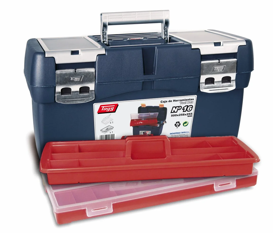 Tayg TAYG-TOOLBOX2 Valigetta Doppia, Contenitore Extra Estraibile, Nero/Antracite